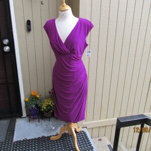 #662  NEW WOMAN'S VIOLET COLORED DRESS BY RALPH LAUREN  (SIZE 16)